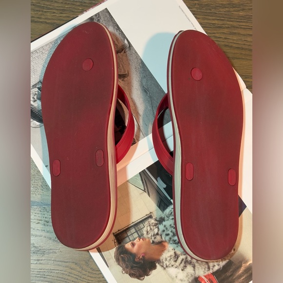 Coach Rubber Flip Flops Slides In Raspberry Size 9 - Picture 9 of 12